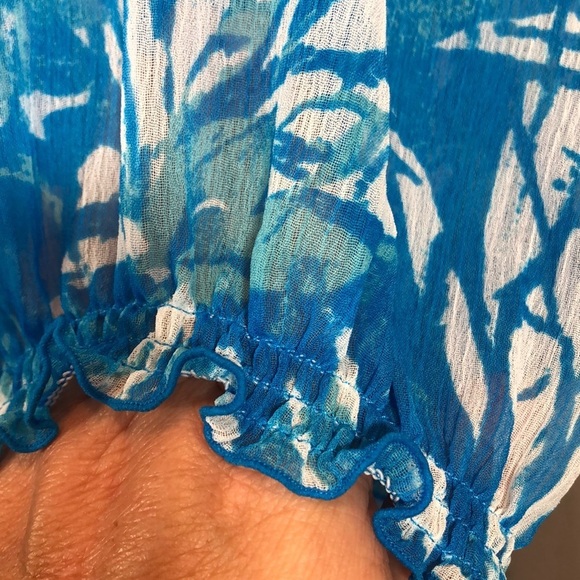 Lane Bryant Sheer Floral Pattern Tie Bow 16 - Picture 3 of 8